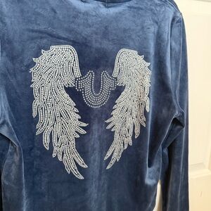 True Religion Blue Jacket with Silver Embellishments
